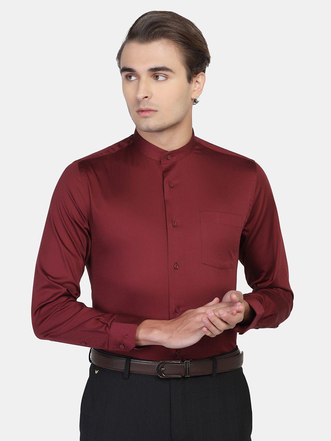 blackberrys men solid cotton slim fit formal shirt