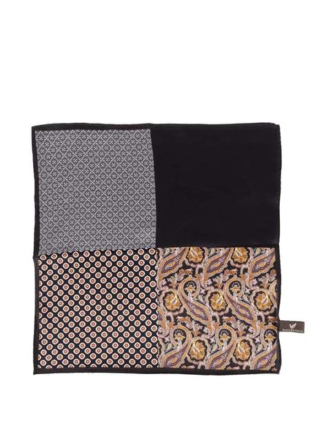 blackberrys black printed pocket square