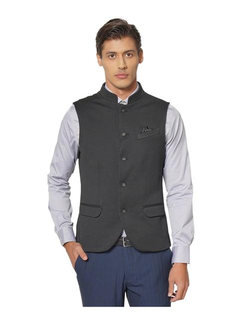 blackberrys black sleeveless mandarin collar bundi jacket