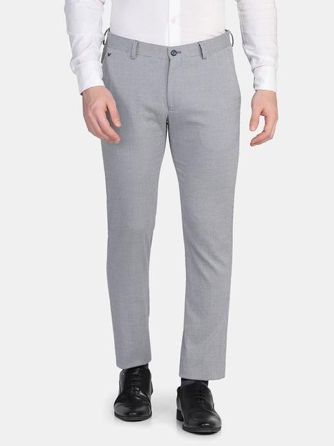 blackberrys grey skinny fit texture trousers