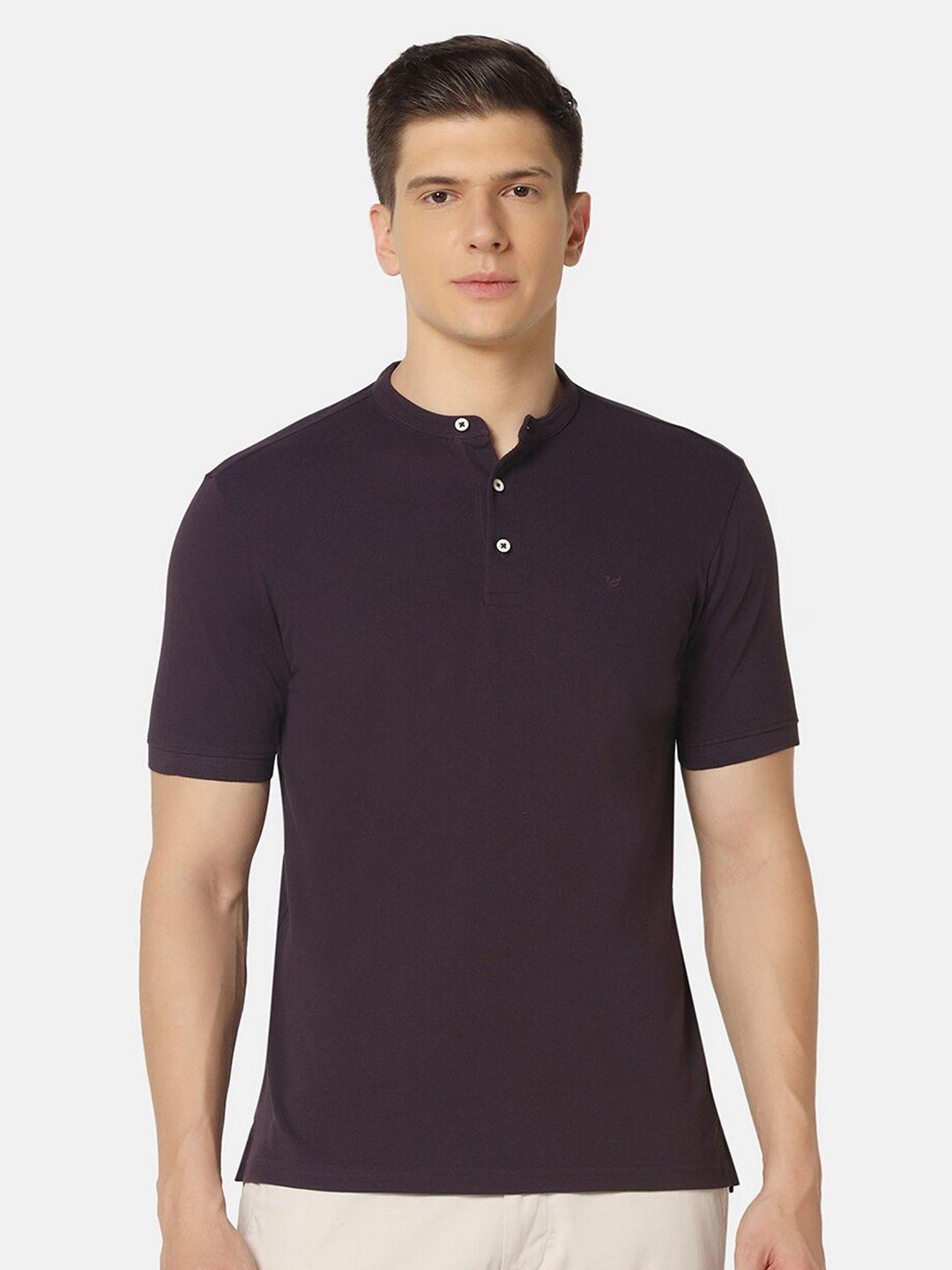blackberrys henley collar slim fit cotton t-shirt