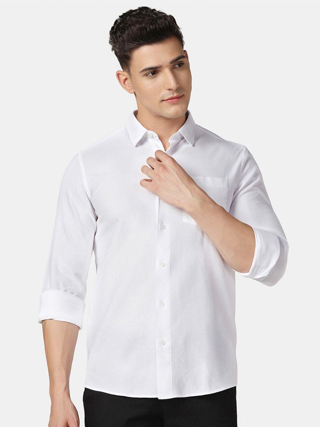 blackberrys india slim fit opaque pure cotton casual shirt