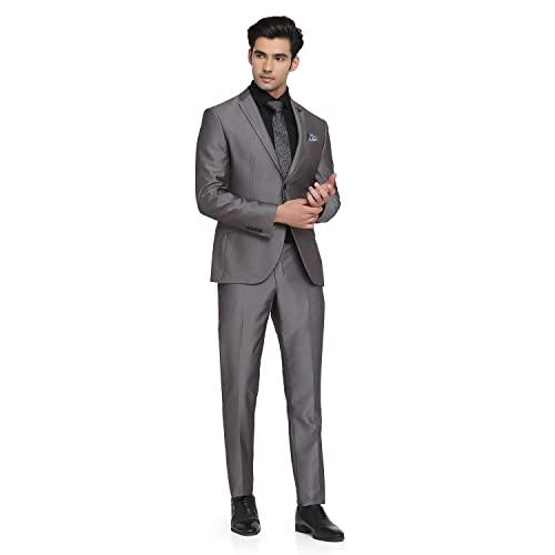 blackberrys men's polyester single breasted business suit pants set (nl-do-therin1# charcoal 38)