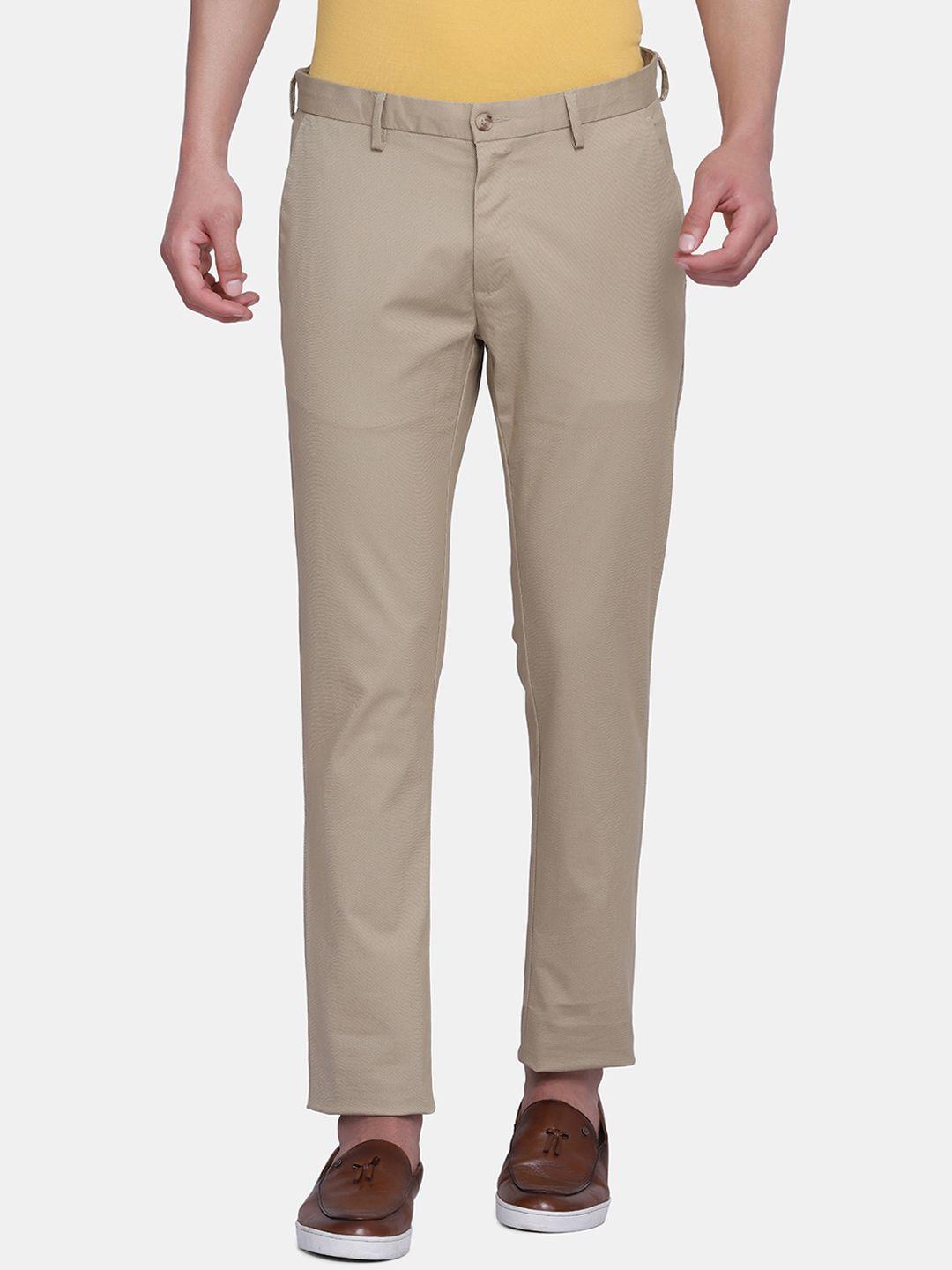 blackberrys men beige b-91 skinny fit trousers