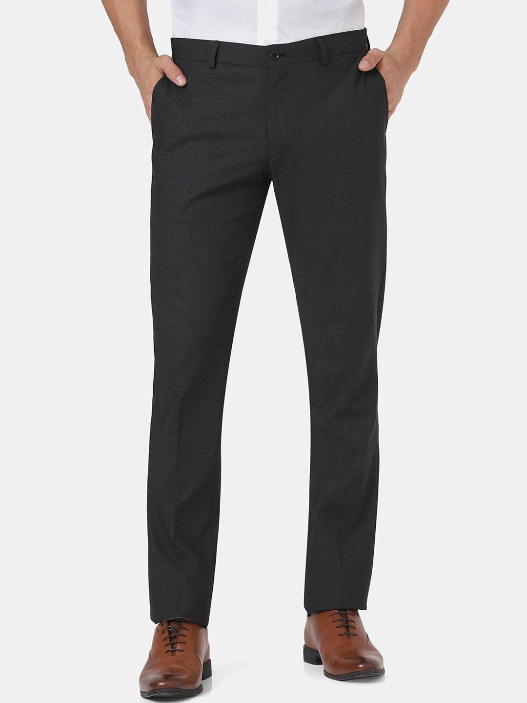 blackberrys men black slim fit low-rise trousers