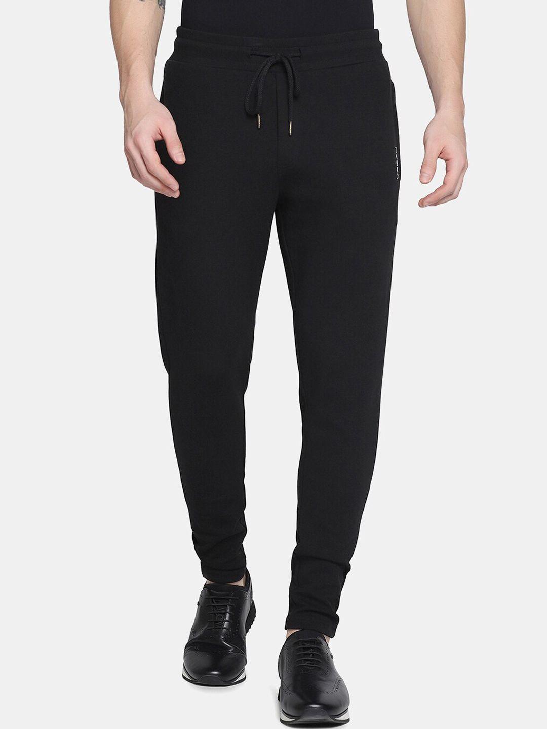 blackberrys men black solid slim-fit track pants