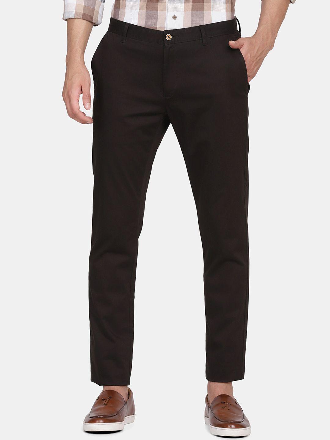 blackberrys men brown b-91 skinny fit chinos trousers