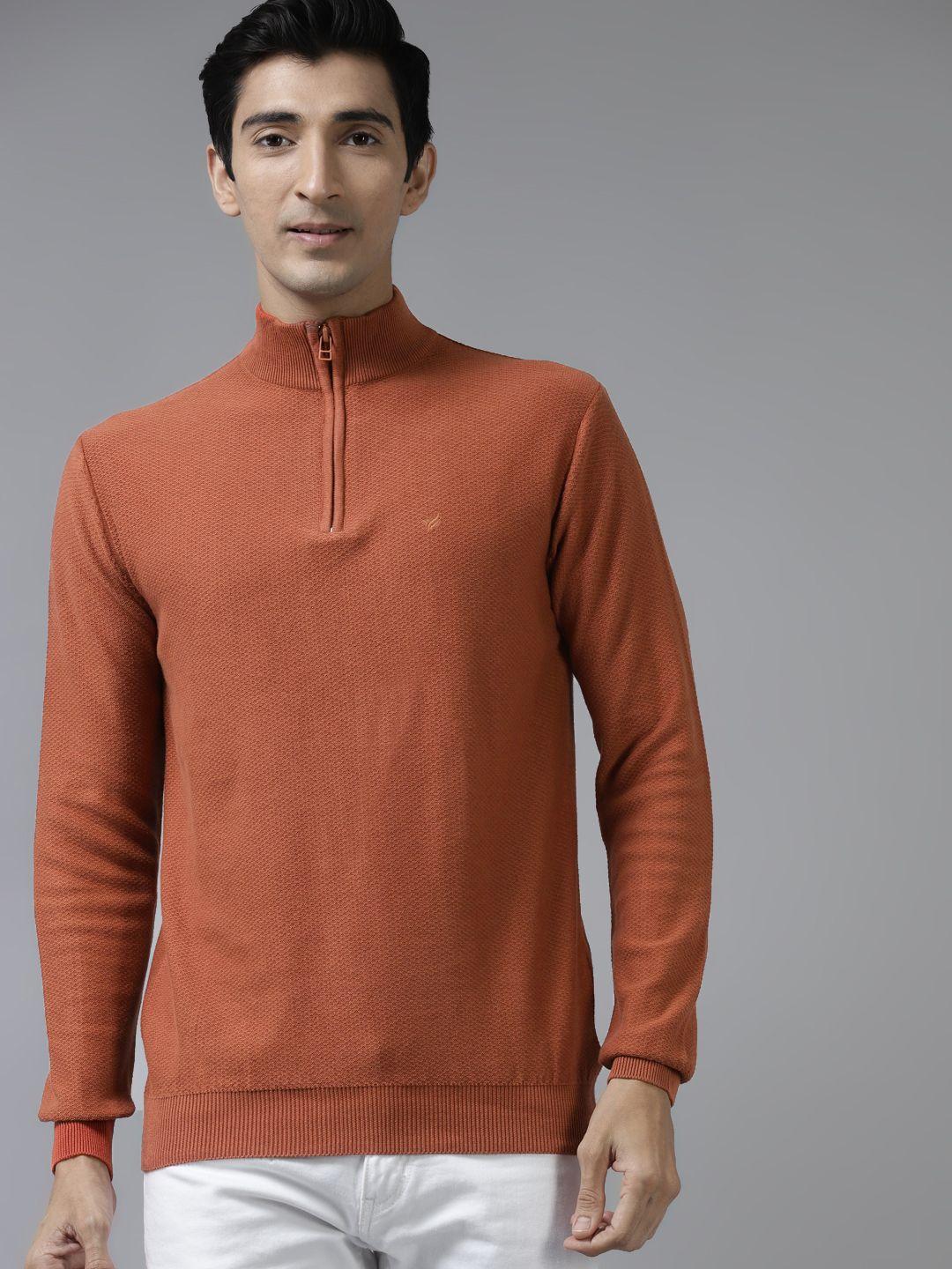 blackberrys men brown pure cotton pullover