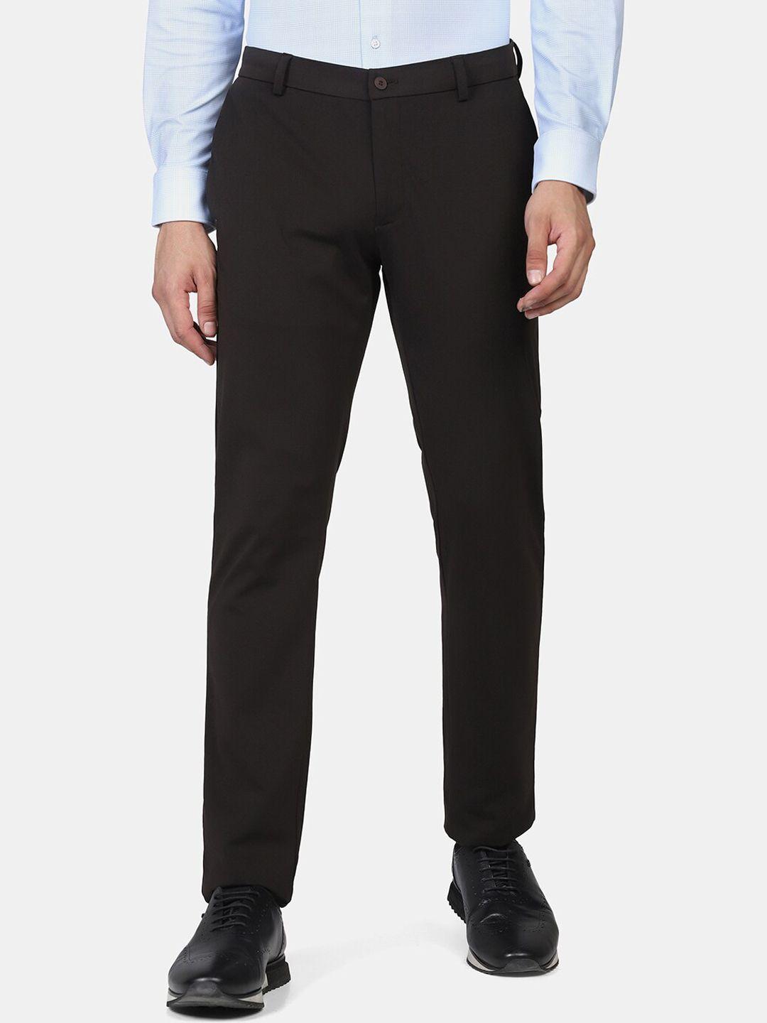 blackberrys men brown skinny fit cotton trousers