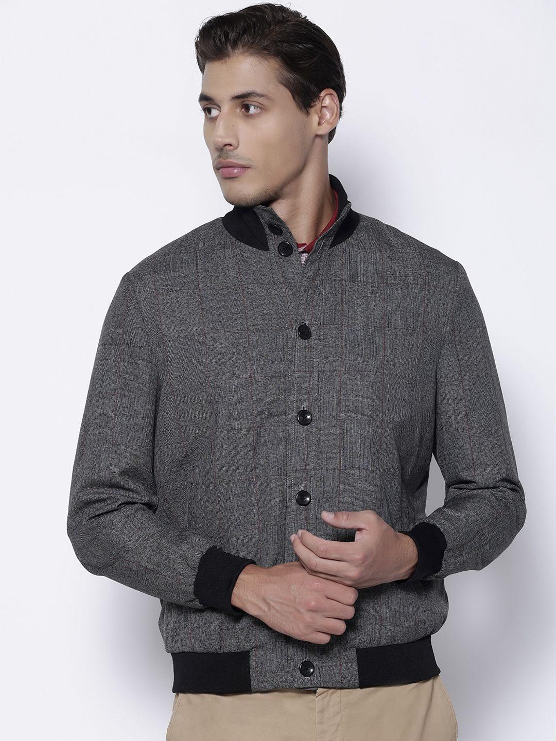 blackberrys men charcoal bomber jacket