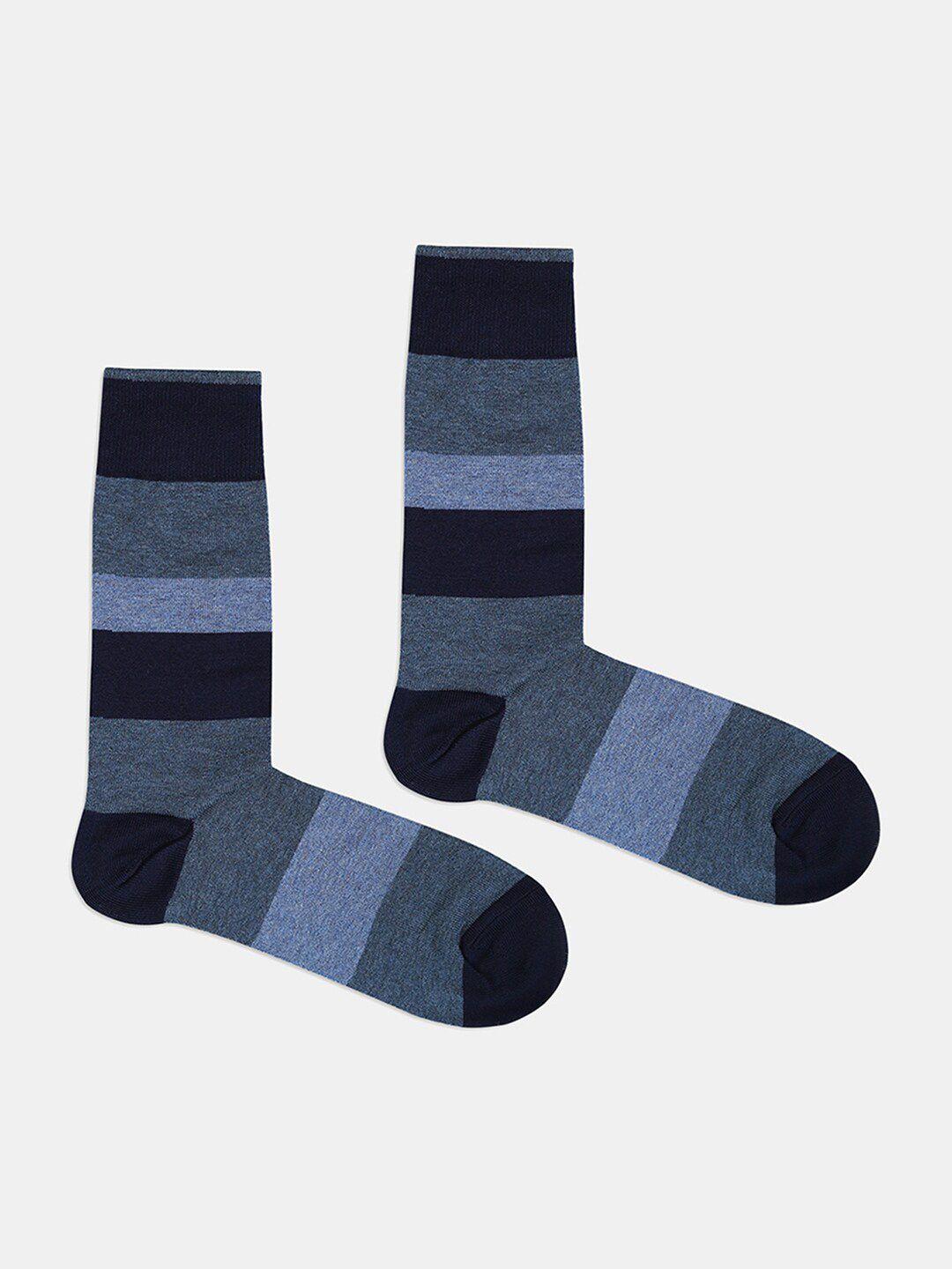 blackberrys men colourblocked calf length socks