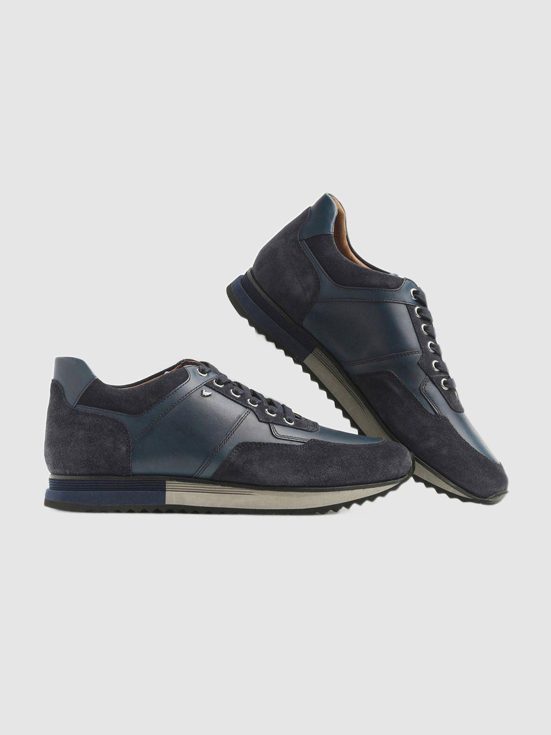 blackberrys men contrast sole leather sneakers
