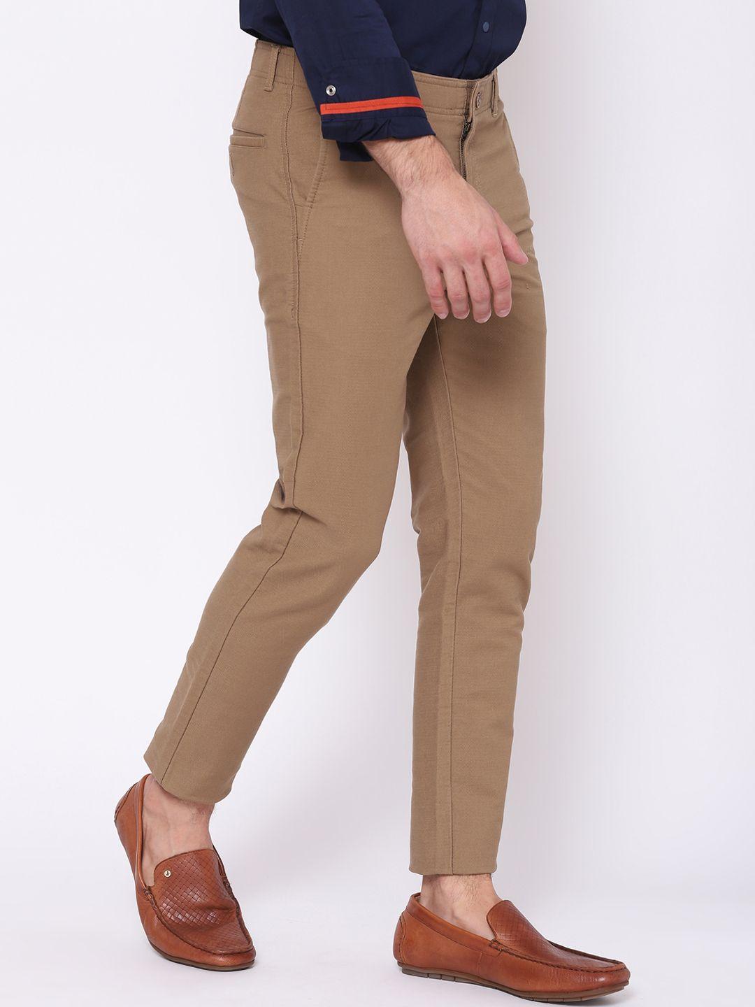 blackberrys men khaki b-91 skinny fit trousers