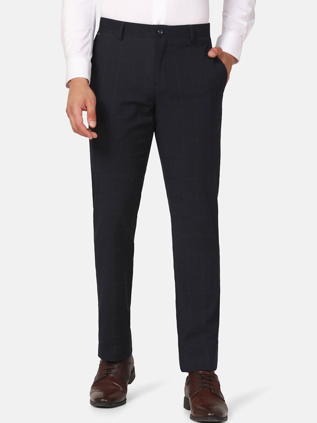 blackberrys men mid-rise b-95 slim fit formal trousers