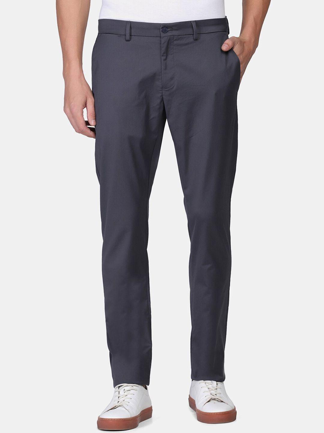 blackberrys men mid rise slim fit cotton trouser