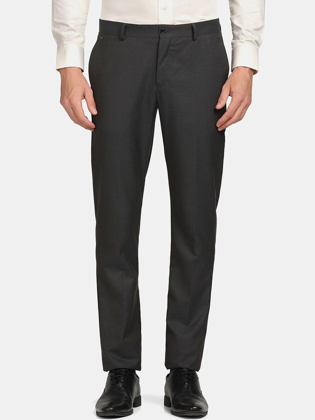 blackberrys men mid rise slim fit formal trouser