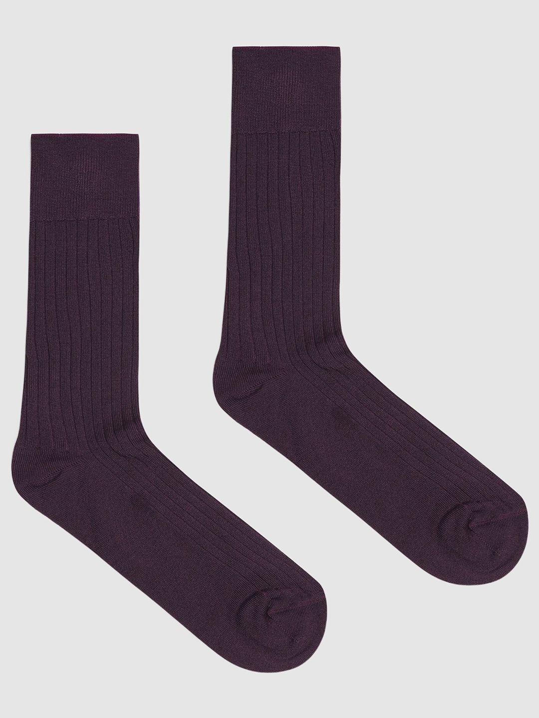 blackberrys men patterned cotton calf length socks