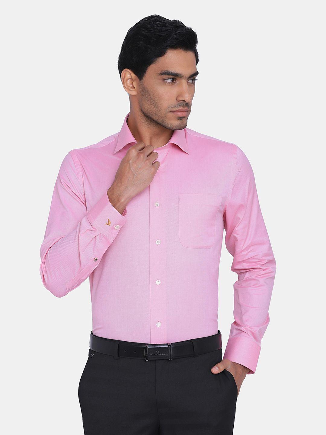 blackberrys men pink india slim fit formal shirt
