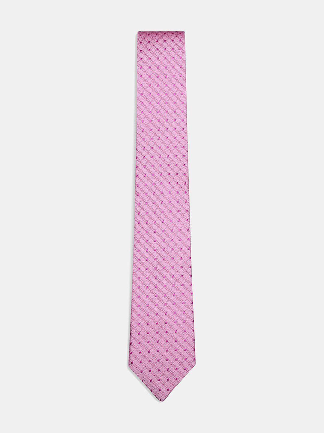 blackberrys men pink printed skinny tie
