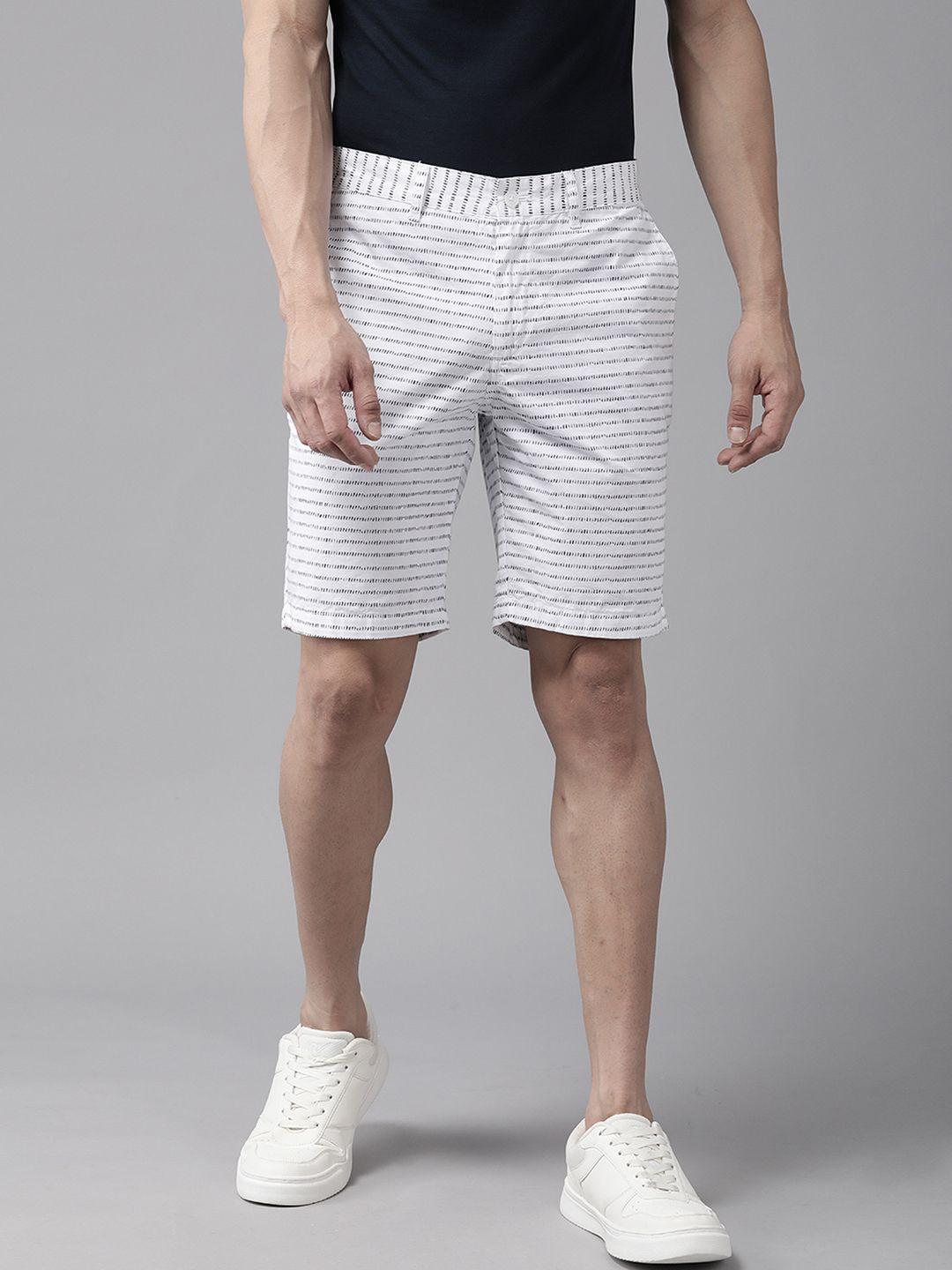 blackberrys men pure cotton printed slim fit shorts