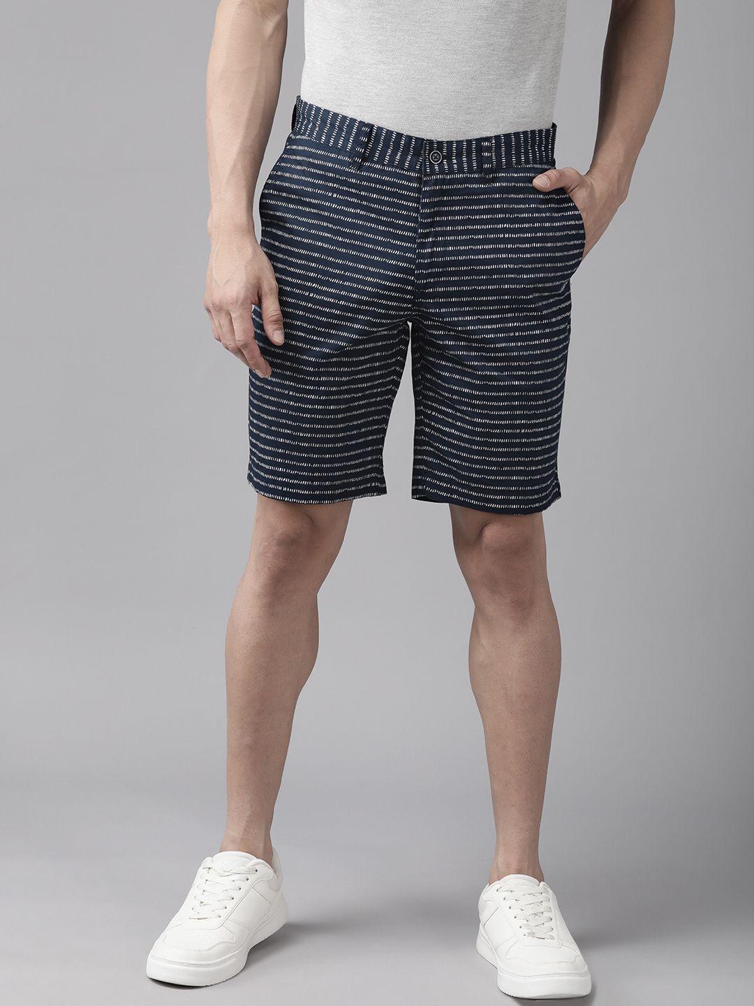 blackberrys men pure cotton printed slim fit shorts