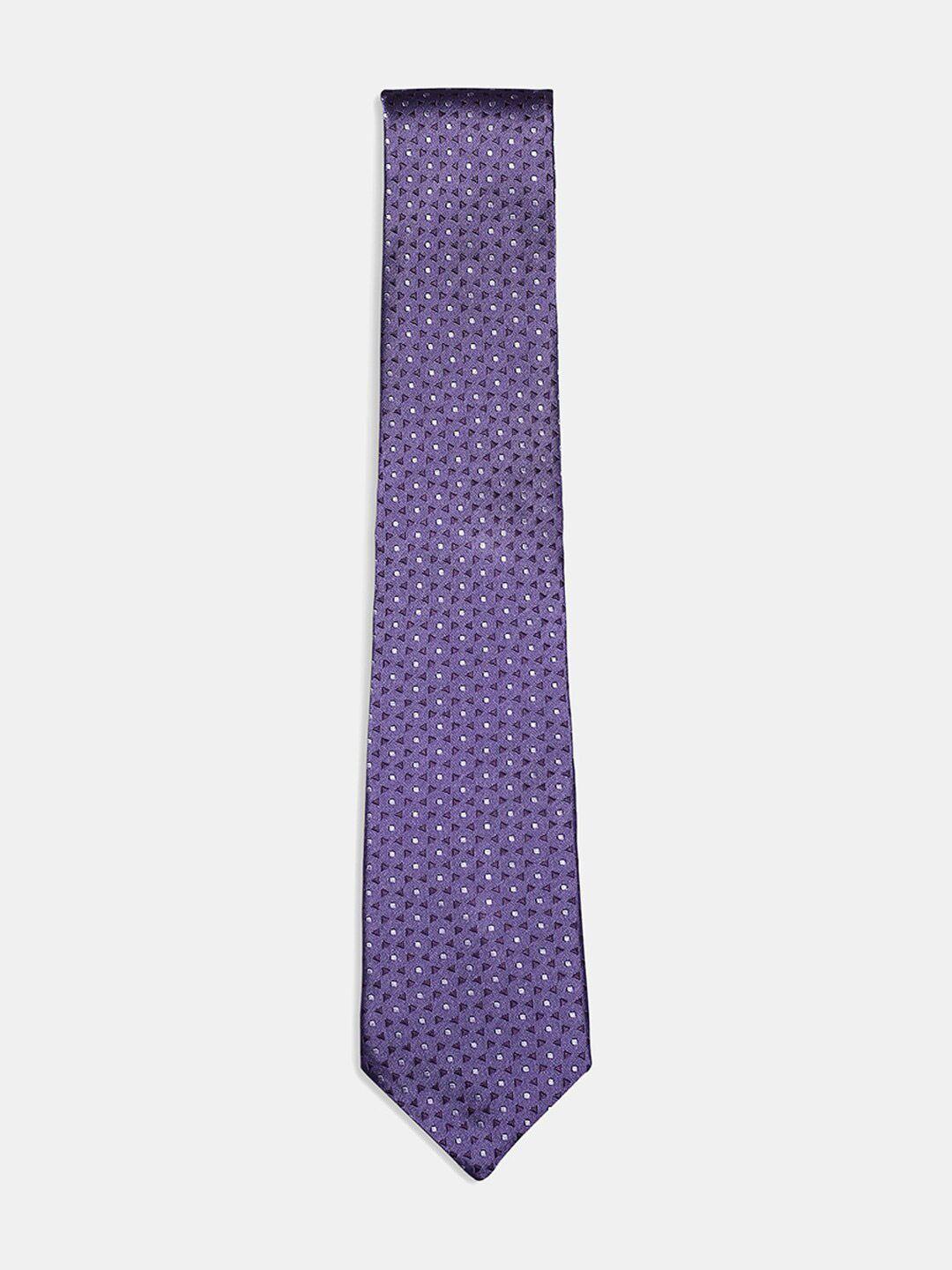 blackberrys men purple printed skinny tie