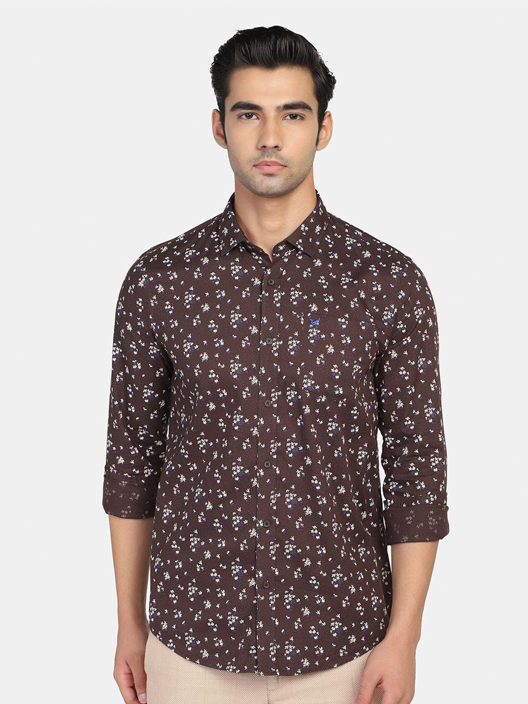 blackberrys men slim fit floral printed casual shirt