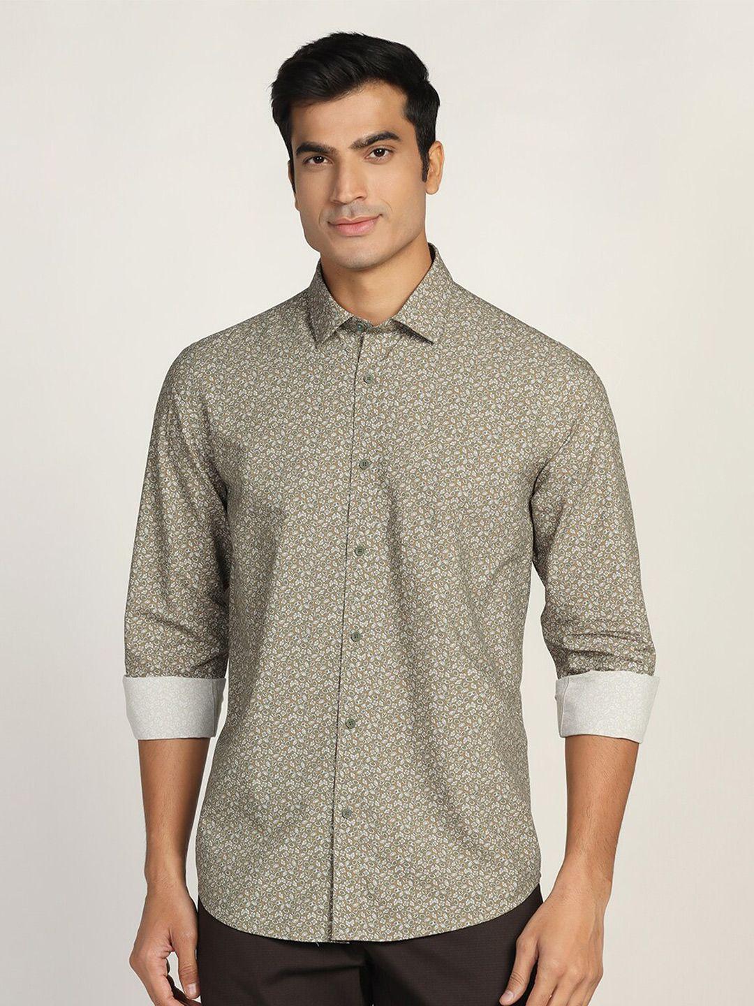 blackberrys men slim fit floral printed casual shirt