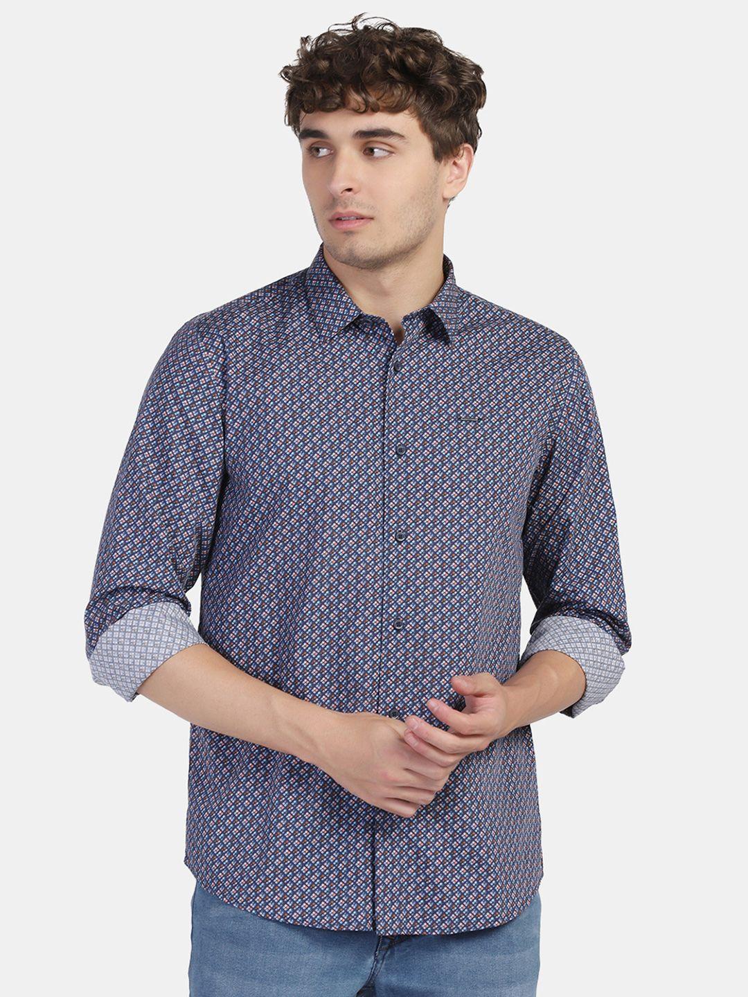 blackberrys men slim fit printed casual shirt