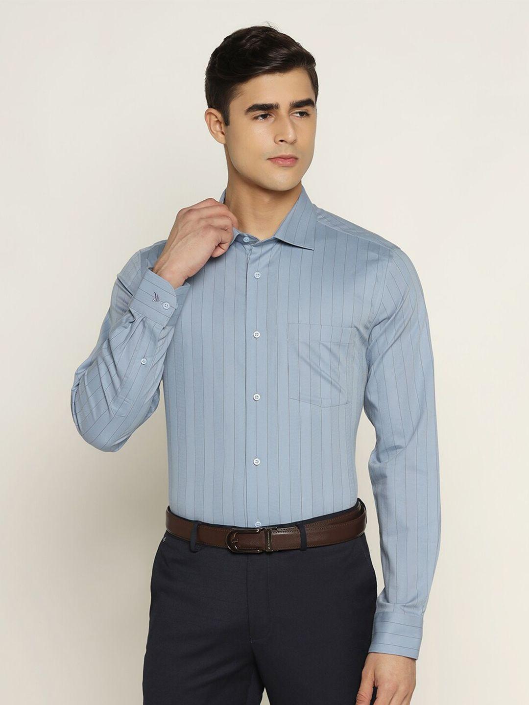 blackberrys men slim fit striped casual cotton shirt