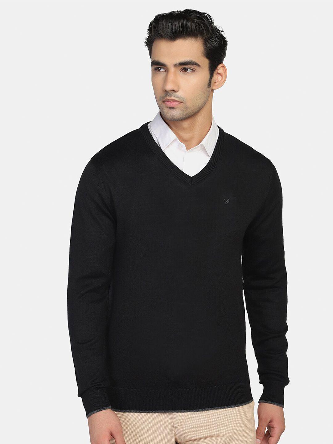 blackberrys men v-neck pullover acrylic sweater