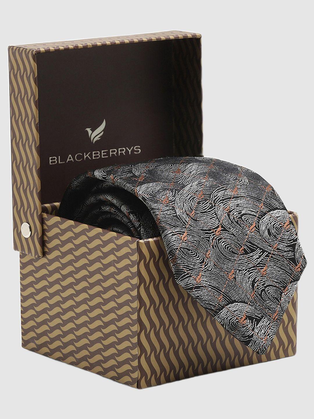 blackberrys men woven design broad tie