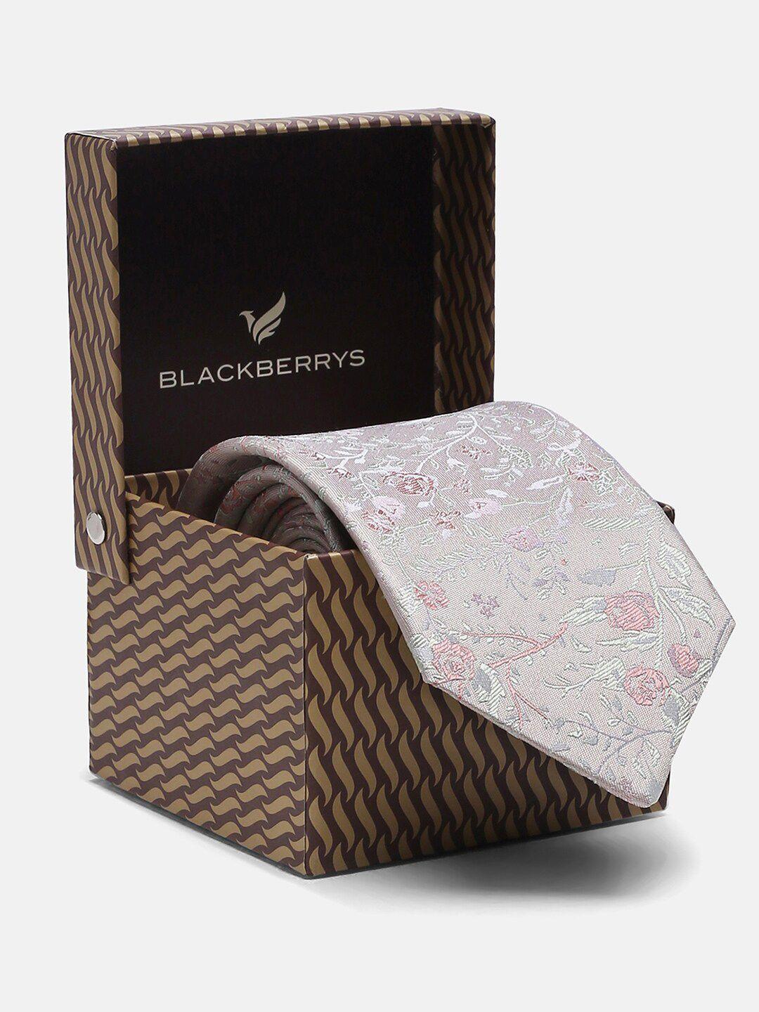 blackberrys men woven design skinny tie