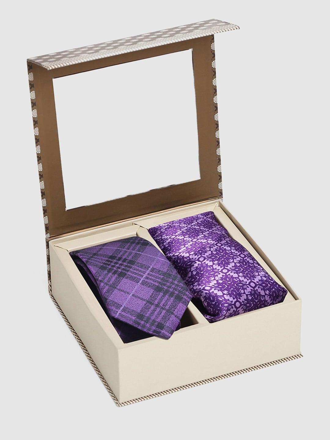 blackberrys printed pure silk tie with pocket square in box