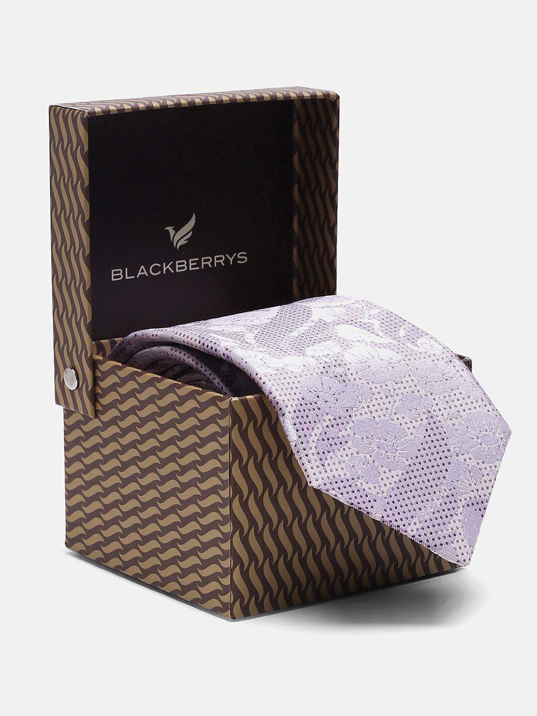 blackberrys printed silk skinny tie