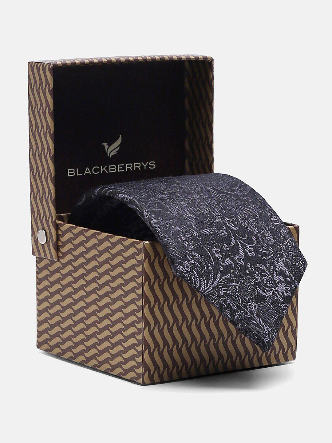 blackberrys woven design pure silk skinny tie
