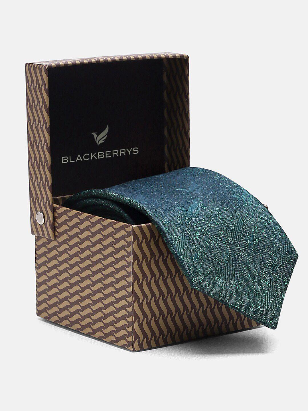 blackberrys woven design silk skinny tie