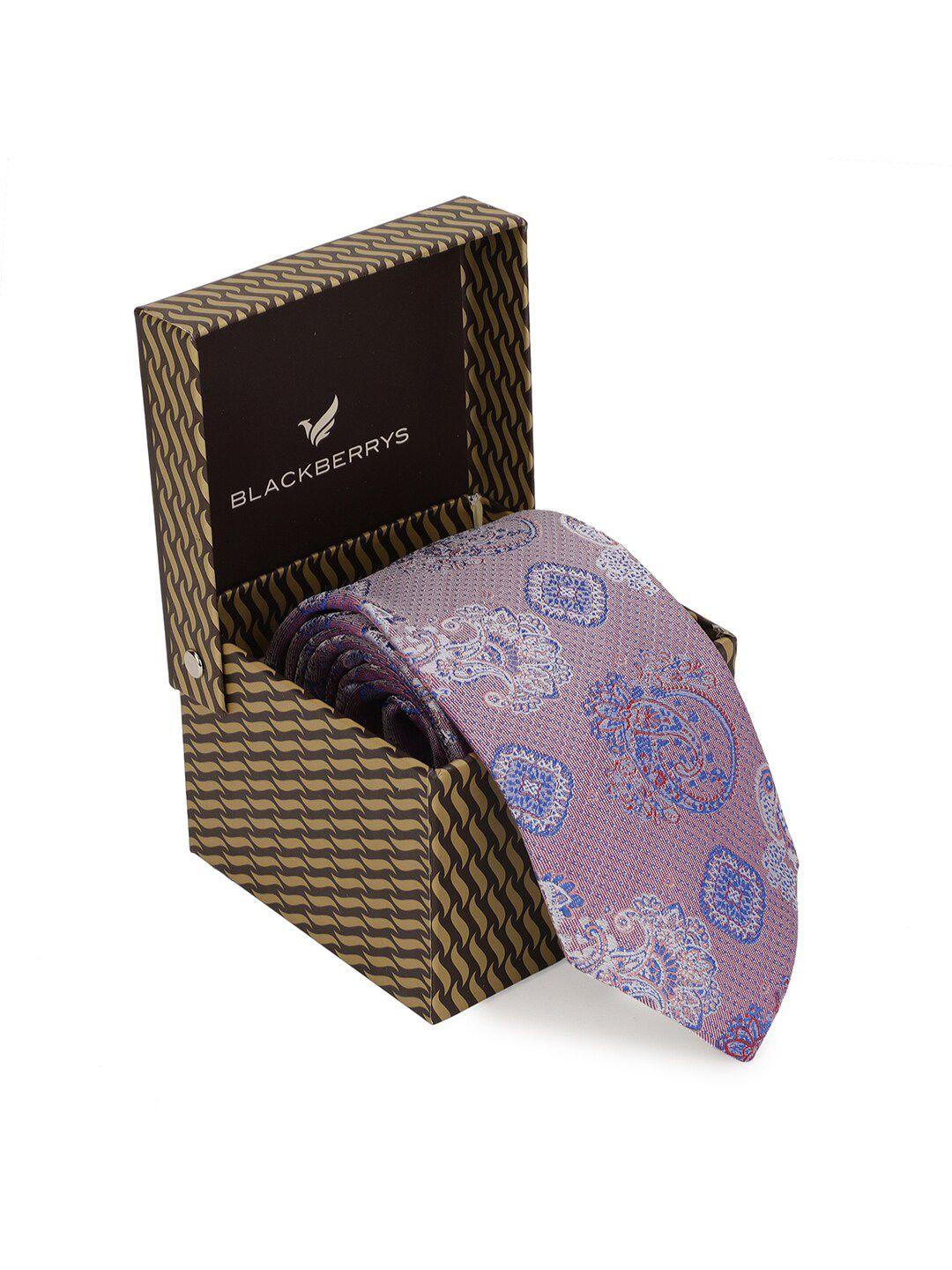 blackberrys woven design silk skinny tie