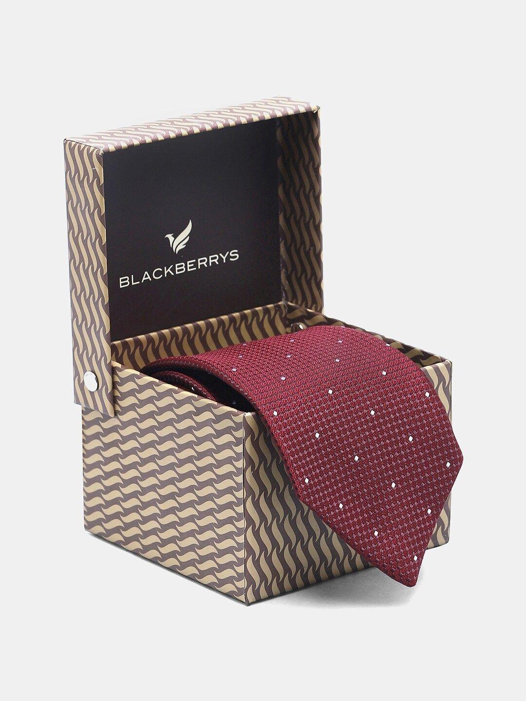 blackberrys woven design silk skinny tie