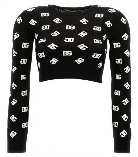 blackwhite all over logo sweater