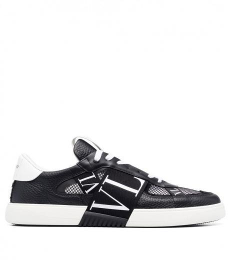 blackwhite black white vl7n leather sneakers