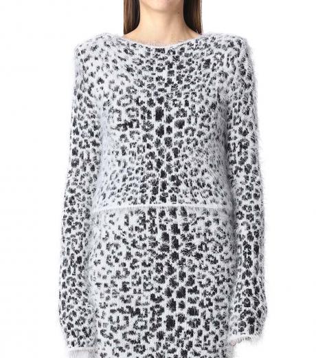 blackwhite leopard-print jumper