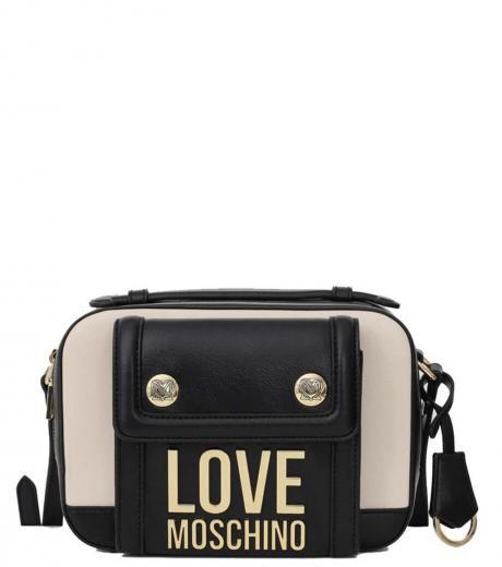 blackwhite logo plaque mini satchel