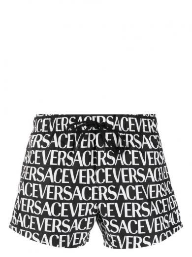 blackwhite logo print swim shorts