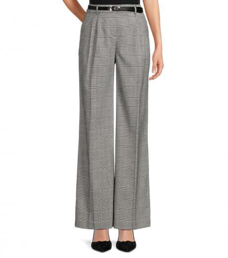 blackwhite plaid straight pants