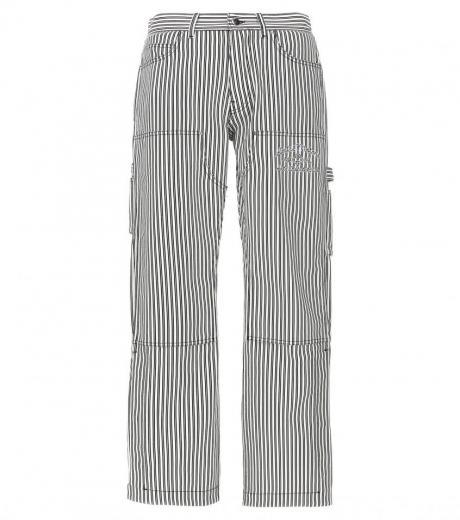 blackwhite striped carpenter pants