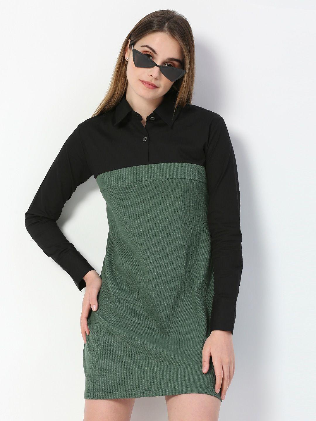 blamblack colourblocked cotton t-shirt dress