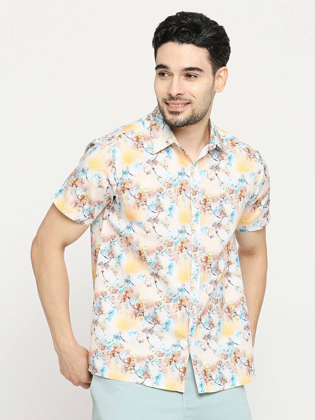 blamblack comfort floral printed casual shirt