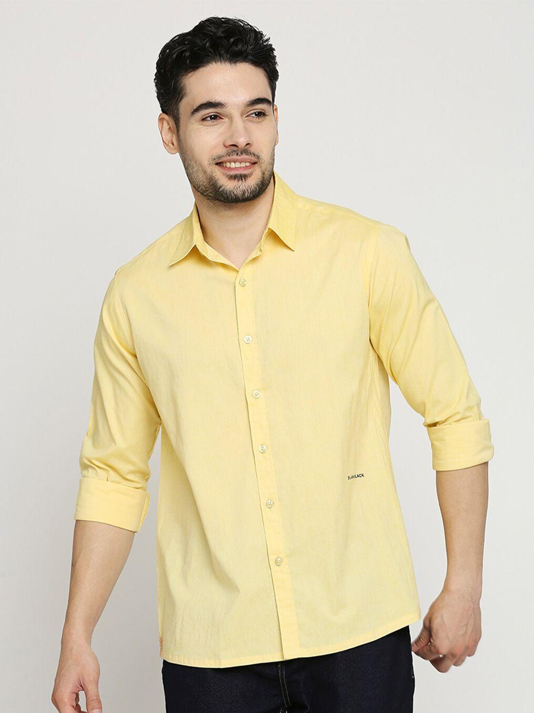 blamblack comfort spread collar cotton casual shirt