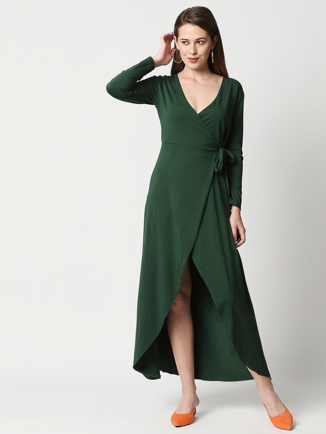 blamblack green maxi dress